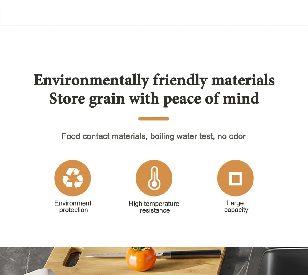 PurePantry Bin – Sealed Rice Dispenser with Lid (5kg/10kg)