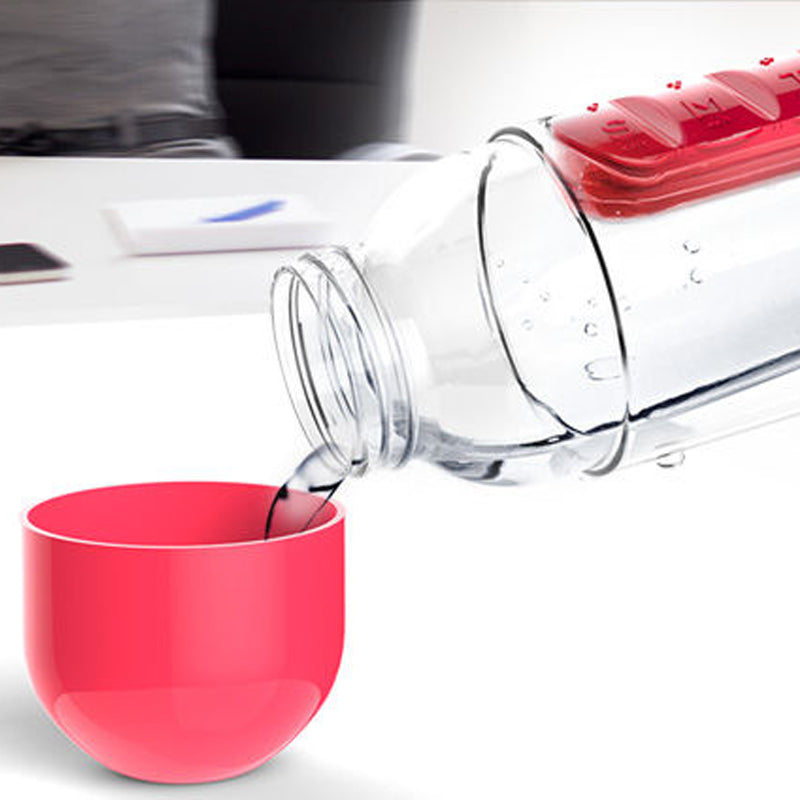 Sip & Sort Bottle – 7-Day Medicine Box with Sports Cup