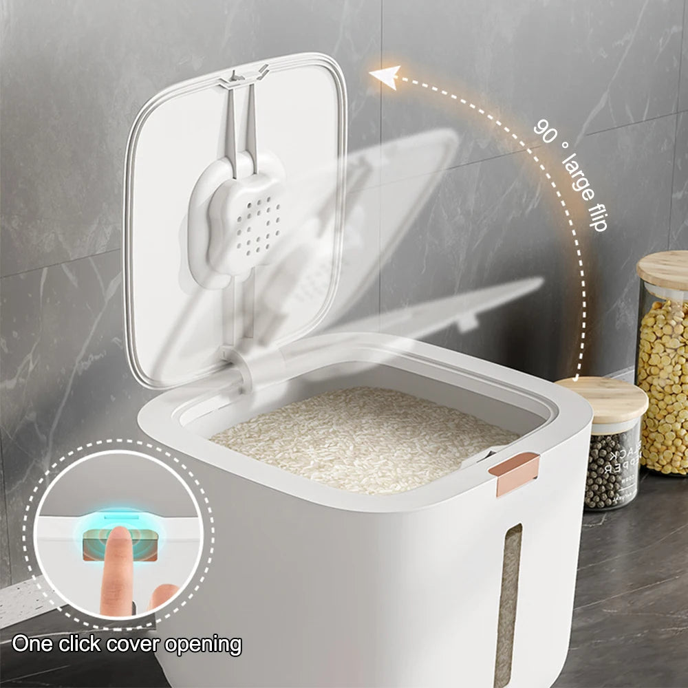 PurePantry Bin – Sealed Rice Dispenser with Lid (5kg/10kg)