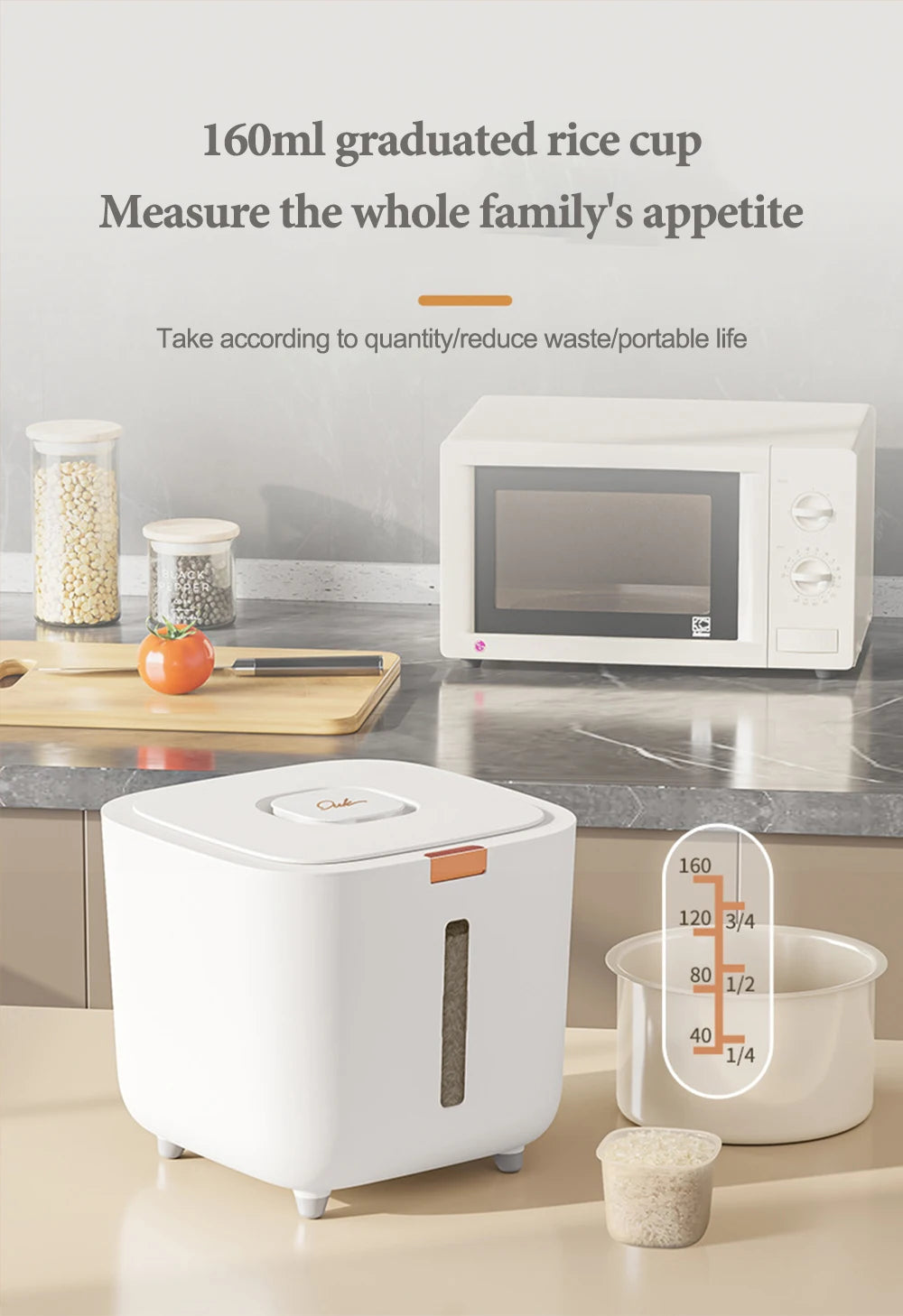 PurePantry Bin – Sealed Rice Dispenser with Lid (5kg/10kg)