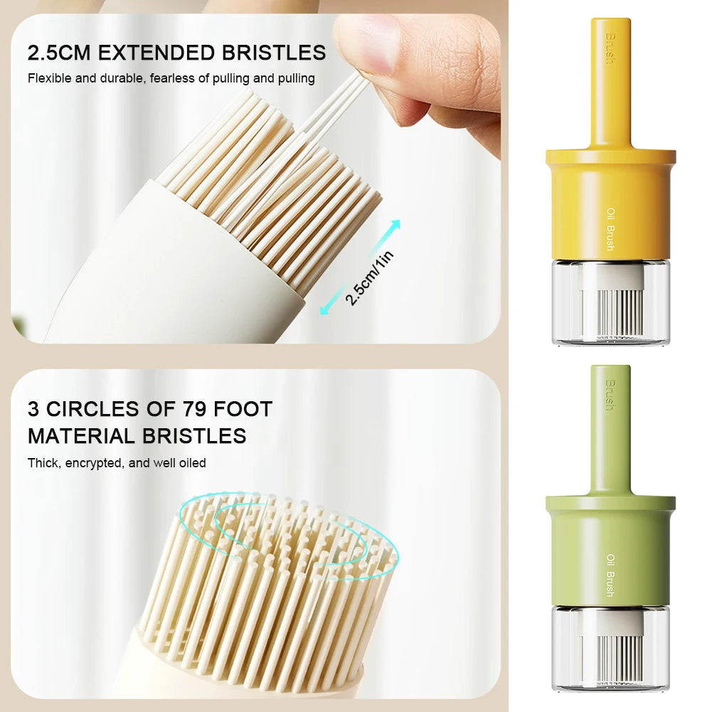 High-Temperature Silicone Oil Brush with Integrated Bottle
