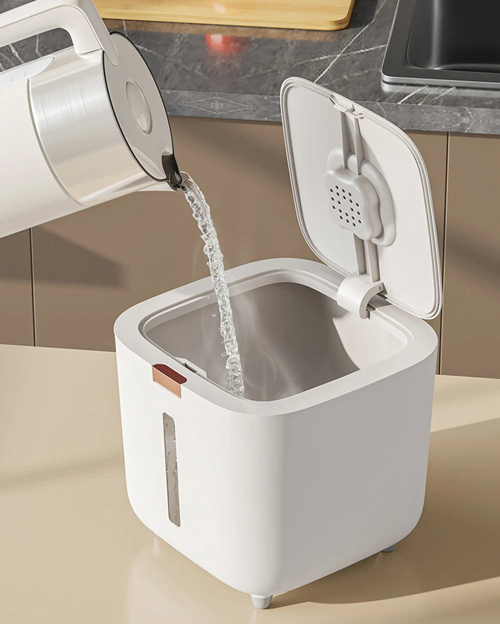 PurePantry Bin – Sealed Rice Dispenser with Lid (5kg/10kg)