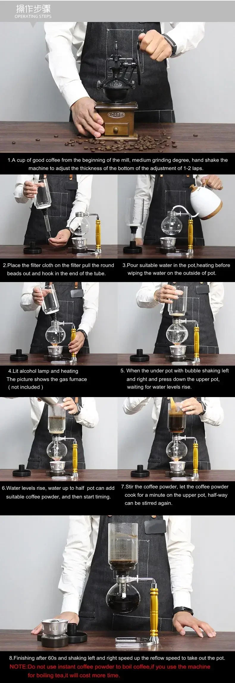 Artisan Vacuum Brew – Home Style Coffee & Tea Siphon Machine
