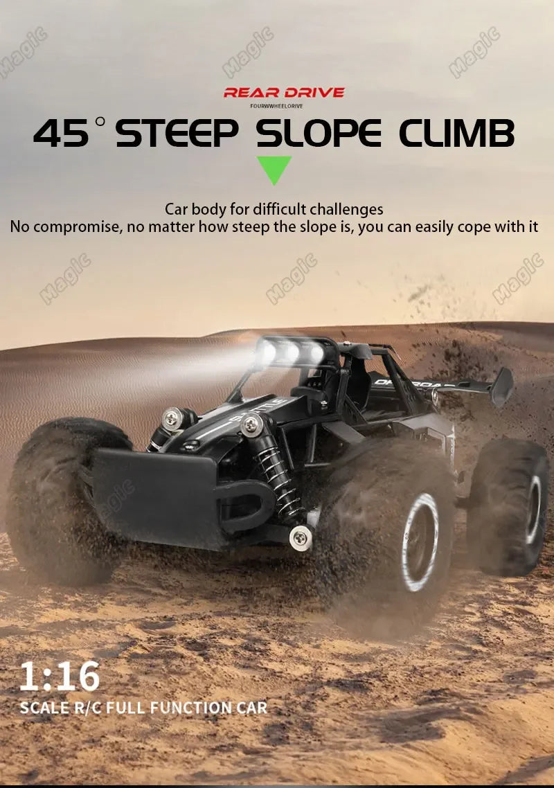 1:16 High-Speed Off-Road RC Car 2WD with LED Lights