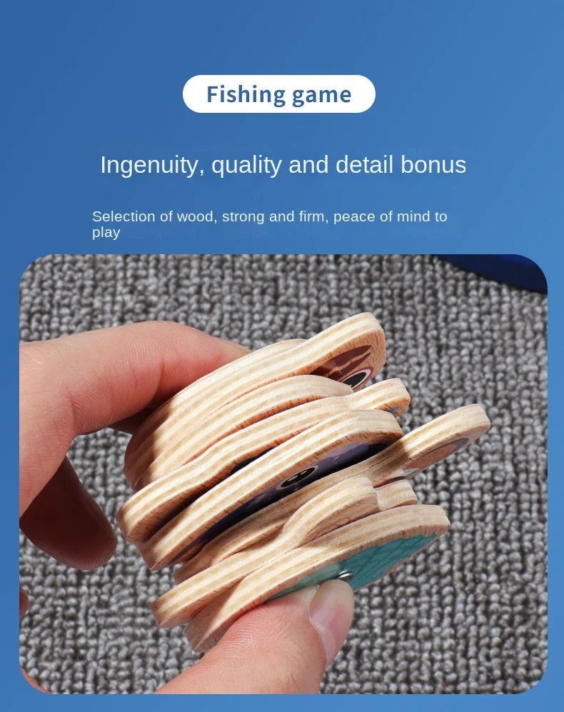 SmartSea Play – Wooden Marine Life Fishing Game