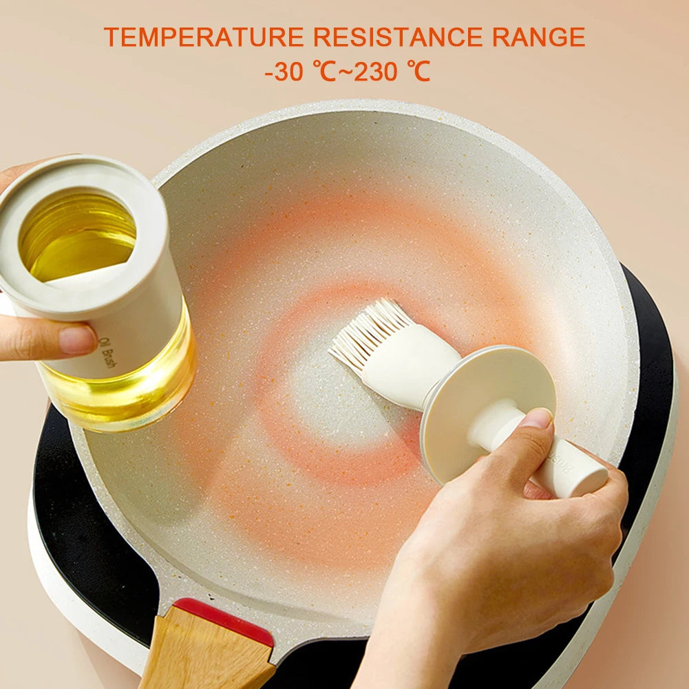 High-Temperature Silicone Oil Brush with Integrated Bottle