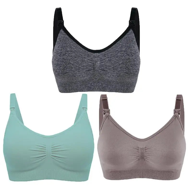 SereneMama – Seamless Nursing Bra 3-Pack