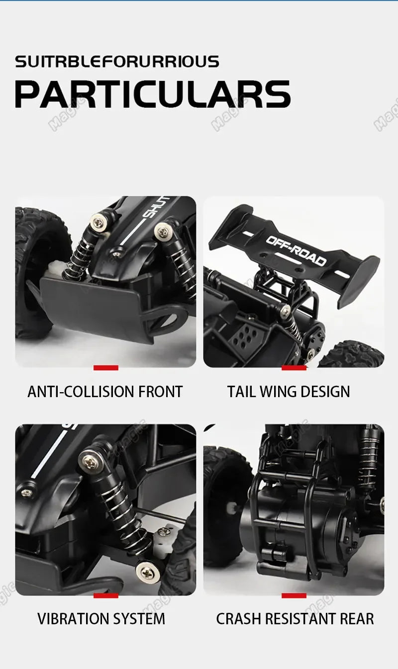 1:16 High-Speed Off-Road RC Car 2WD with LED Lights