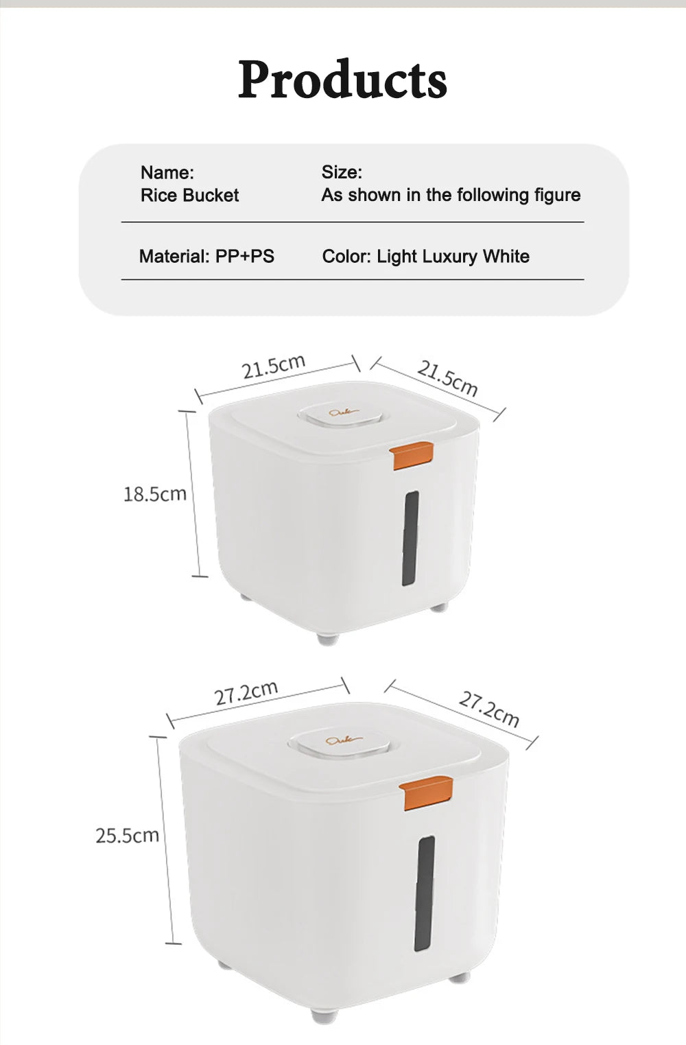 PurePantry Bin – Sealed Rice Dispenser with Lid (5kg/10kg)