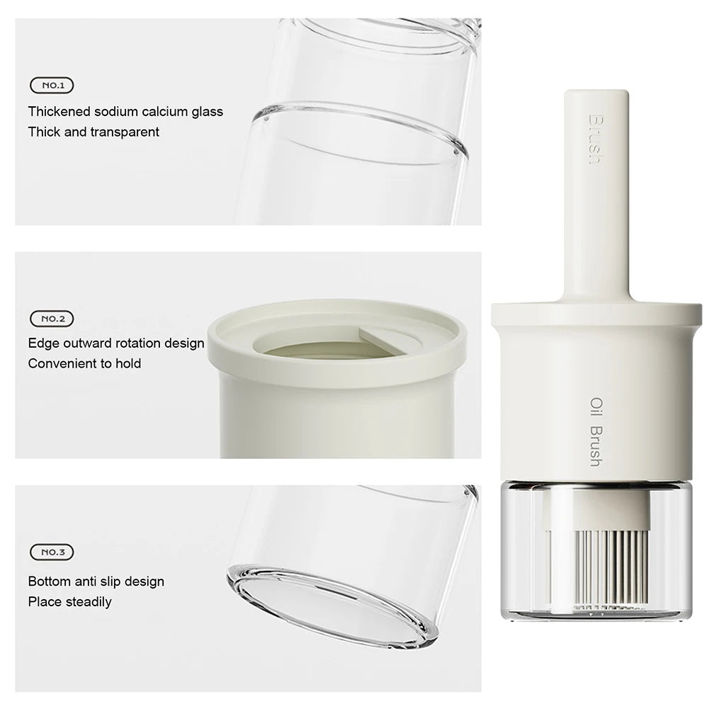 High-Temperature Silicone Oil Brush with Integrated Bottle