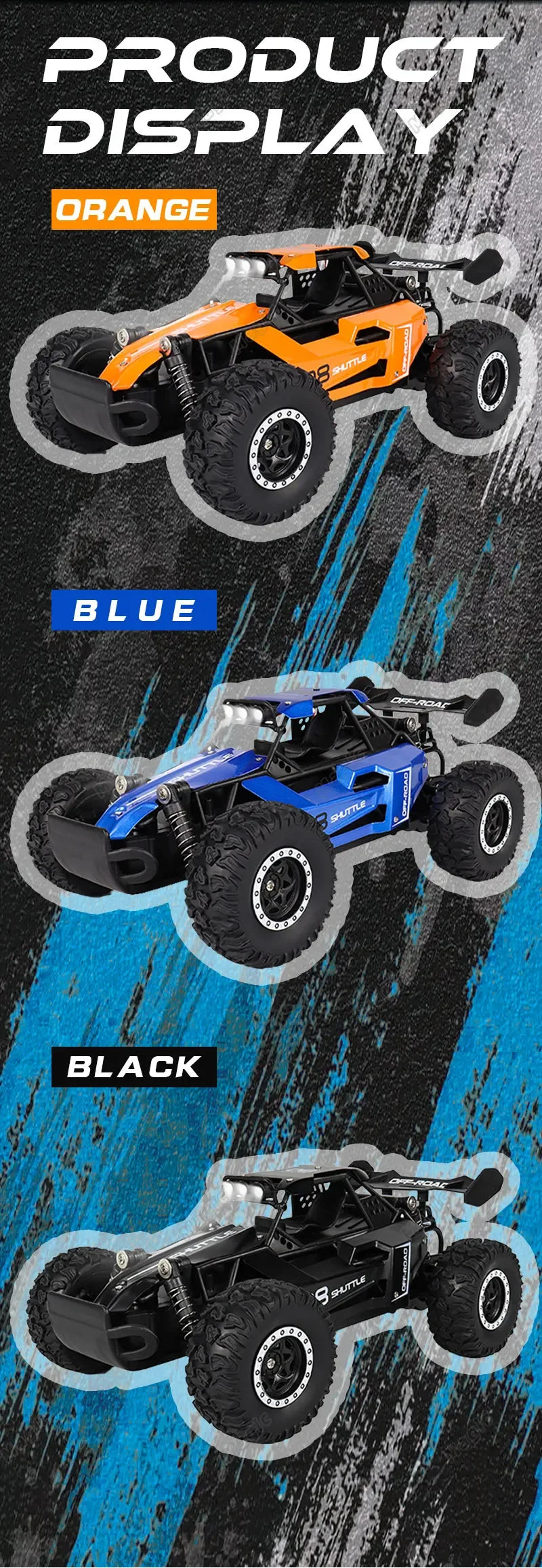 1:16 High-Speed Off-Road RC Car 2WD with LED Lights