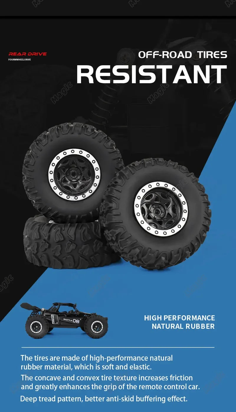 1:16 High-Speed Off-Road RC Car 2WD with LED Lights
