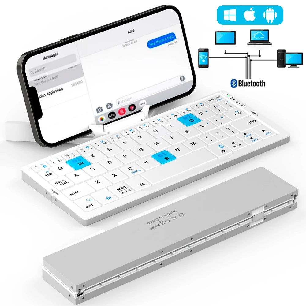 TriConnect Fold – Wireless Bluetooth Keyboard with Stand