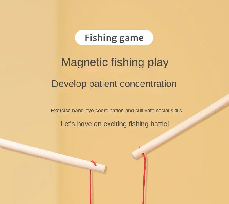 SmartSea Play – Wooden Marine Life Fishing Game