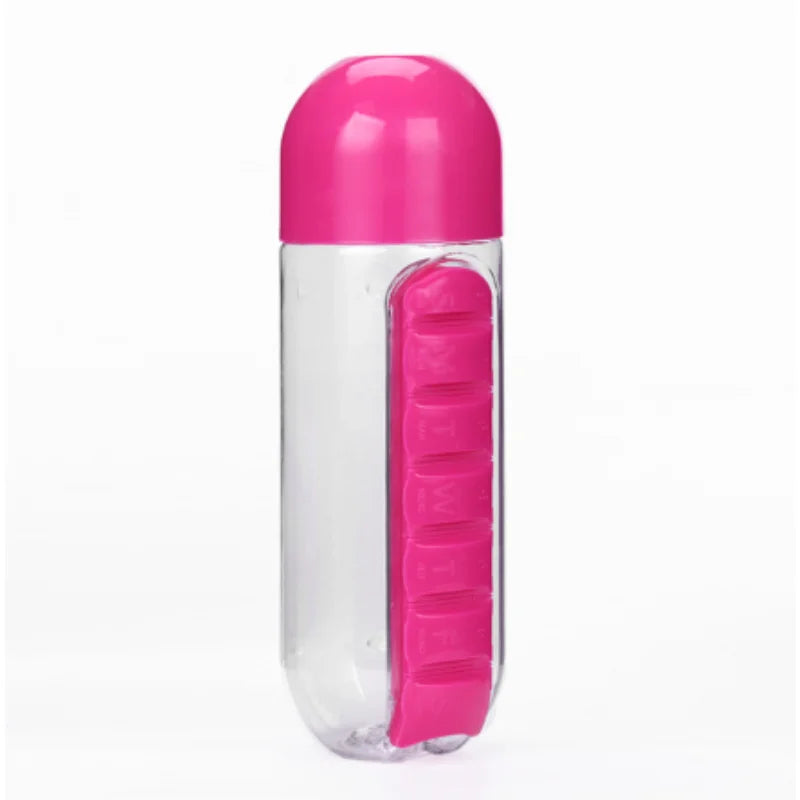 Sip & Sort Bottle – 7-Day Medicine Box with Sports Cup