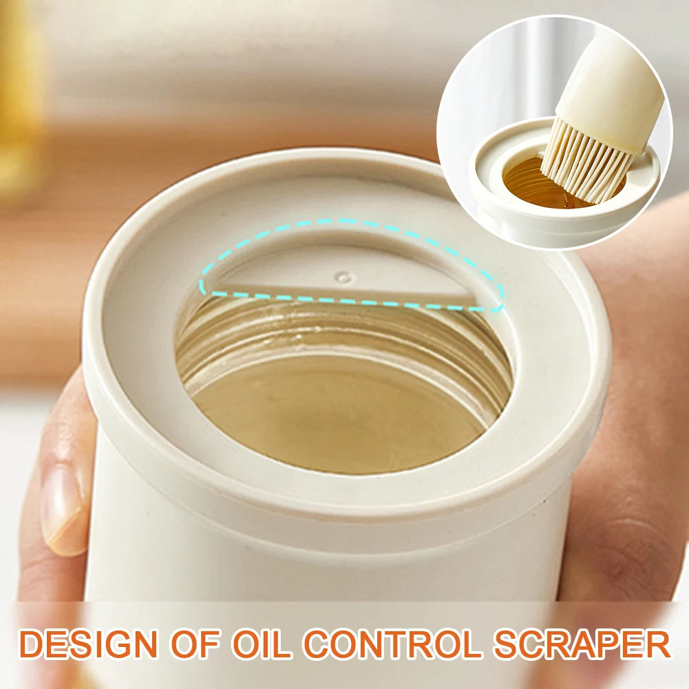 High-Temperature Silicone Oil Brush with Integrated Bottle