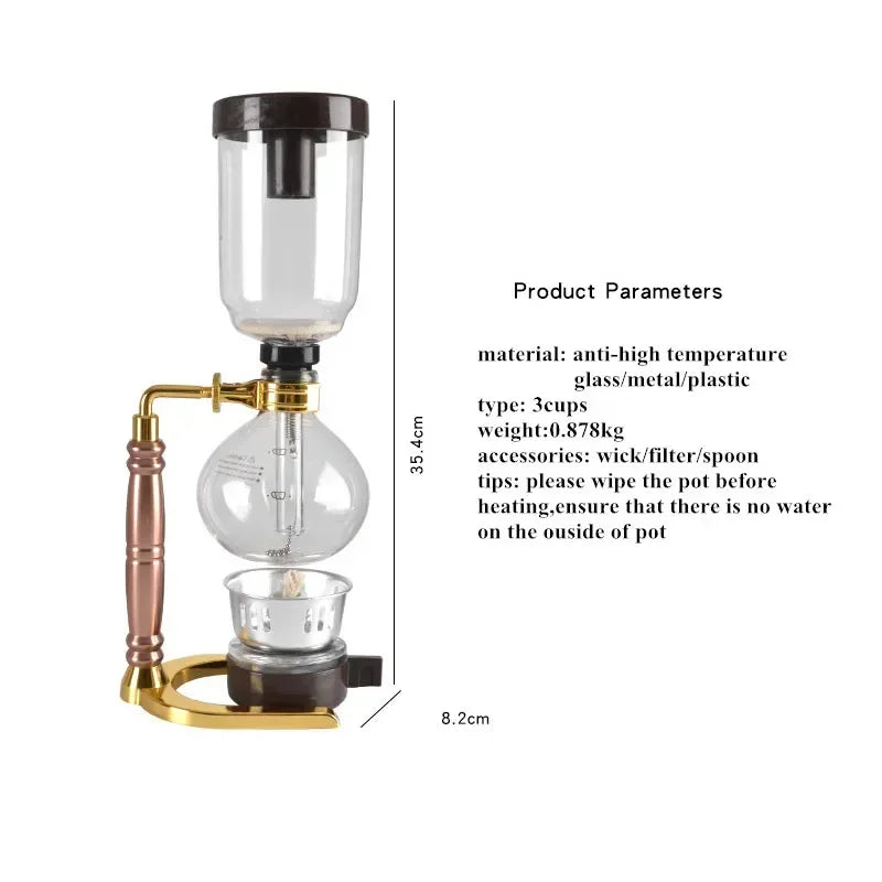 Artisan Vacuum Brew – Home Style Coffee & Tea Siphon Machine
