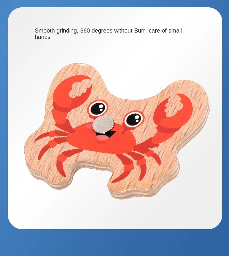 SmartSea Play – Wooden Marine Life Fishing Game