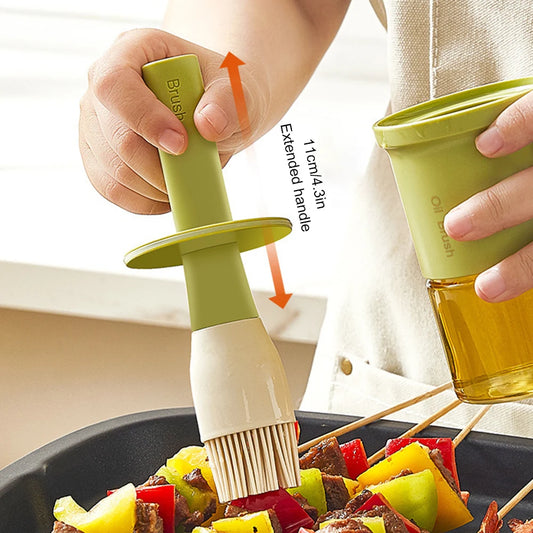 High-Temperature Silicone Oil Brush with Integrated Bottle