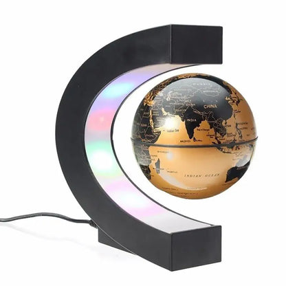 "GlobeHover™ Magnetic Levitation LED Lamp – Futuristic World Décor"