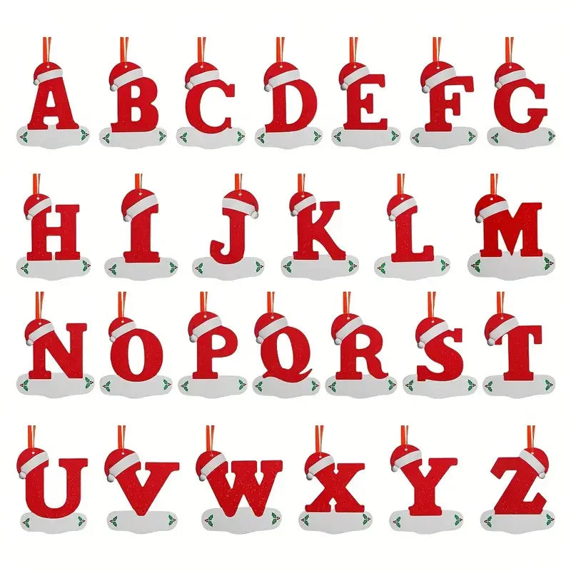 Merry Christmas Alphabet Ornaments – Letter Pendants for Christmas Tree & Home Decor