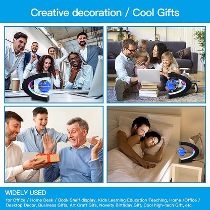 "GlobeHover™ Magnetic Levitation LED Lamp – Futuristic World Décor"