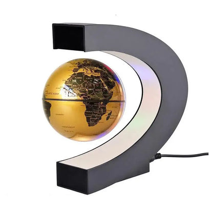 "GlobeHover™ Magnetic Levitation LED Lamp – Futuristic World Décor"
