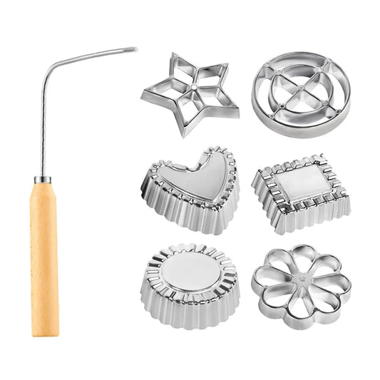 Rosette & Biscuit Craft Kit – Silicone Mould & Funnel Ring Set