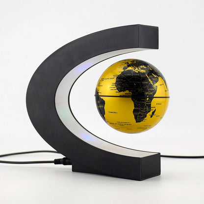 "GlobeHover™ Magnetic Levitation LED Lamp – Futuristic World Décor"