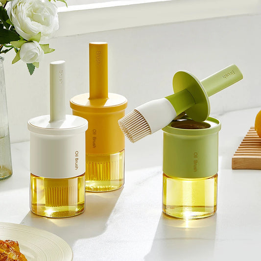 High-Temperature Silicone Oil Brush with Integrated Bottle