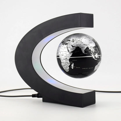 "GlobeHover™ Magnetic Levitation LED Lamp – Futuristic World Décor"