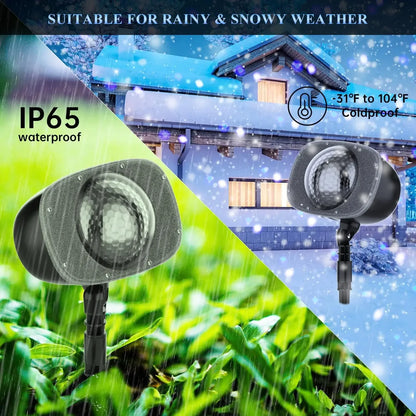Christmas Snowfall Projector Lights – Indoor & Outdoor Holiday Lighting with Remote