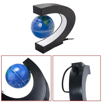 "GlobeHover™ Magnetic Levitation LED Lamp – Futuristic World Décor"