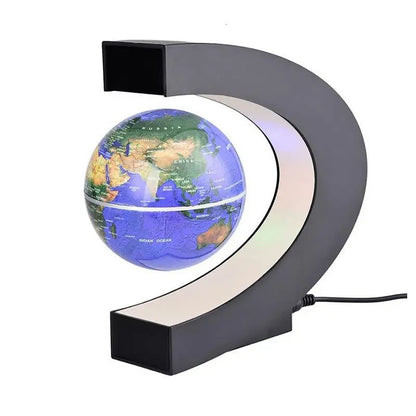 "GlobeHover™ Magnetic Levitation LED Lamp – Futuristic World Décor"