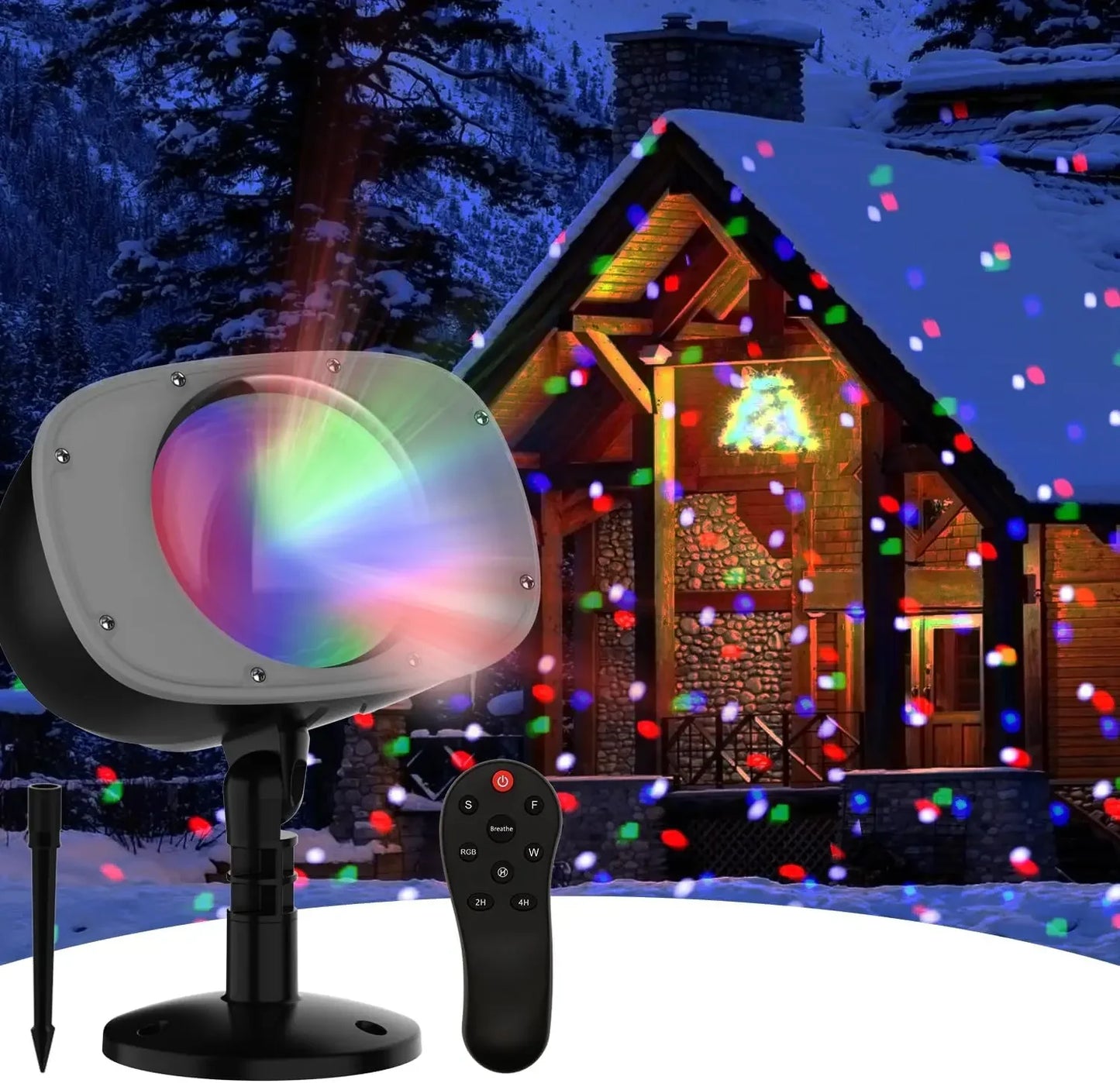 Christmas Snowfall Projector Lights – Indoor & Outdoor Holiday Lighting with Remote