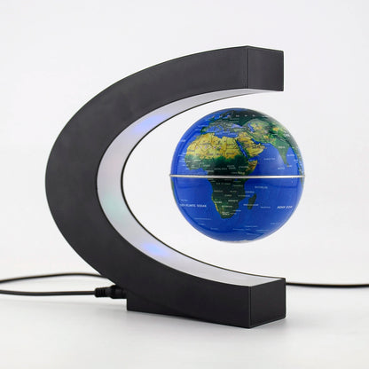 "GlobeHover™ Magnetic Levitation LED Lamp – Futuristic World Décor"