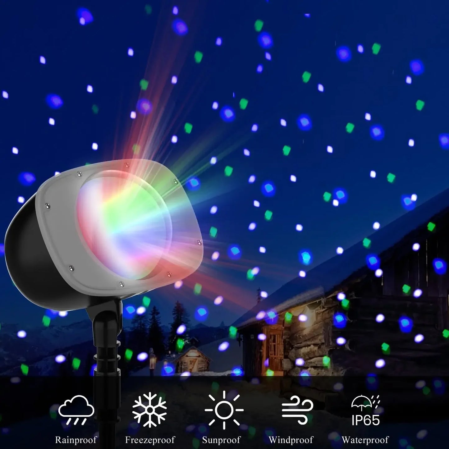 Christmas Snowfall Projector Lights – Indoor & Outdoor Holiday Lighting with Remote