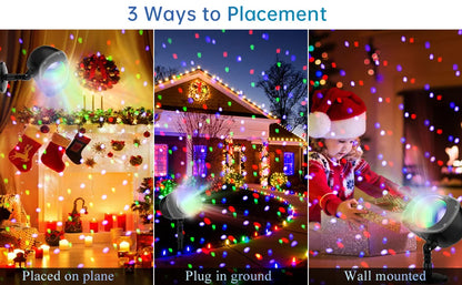 Christmas Snowfall Projector Lights – Indoor & Outdoor Holiday Lighting with Remote