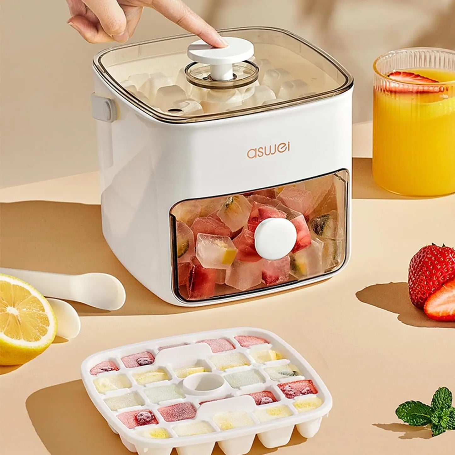 ChillEase 48 – Ice Cube Tray with Storage & Easy Release